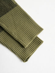 Yohers Olive Camo Knit V-Neck Fringe Hem Bodycon Dress