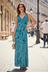 Boho Spliced Print Dress