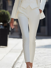 Ivory Three-Piece Tailored Suit