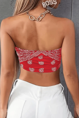 Bold Paisley Bandeau Top