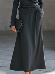 Elegant Draped Two-Piece Set