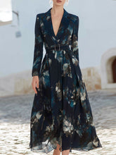 Floral Belted Chiffon Wrap Dress