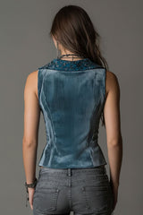 Retro Style Vest with Sophisticated Tailored Silhouette