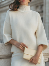 Minimalist High-Neck Relaxed Sweater