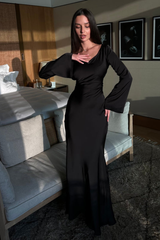 Elegant Long Sleeve Maxi Dress