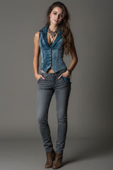 Retro Style Vest with Sophisticated Tailored Silhouette