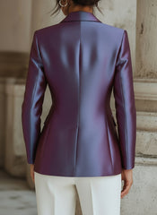 Iridescent Satin Tailored Blazer