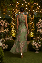 Floral Halter Maxi Dress