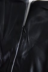 Sleek Black Faux Leather Sleeveless Midi Dress