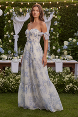 Blue Floral Maxi Dress