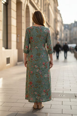 Floral V-Neck Maxi Dress