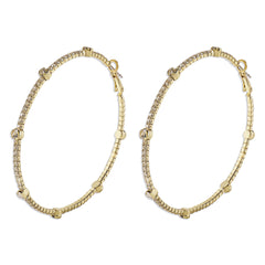 Minimalist Rhinestone Hoop Earrings