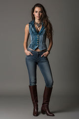 Retro Style Vest with Sophisticated Tailored Silhouette