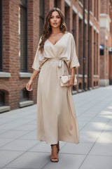 Summer V-Neck Maxi Dress