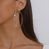 Minimalist Rhinestone Hoop Earrings