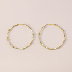 Minimalist Rhinestone Hoop Earrings