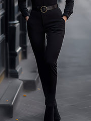 Sleek Black Belted Jumpsuit with Slim Fit
