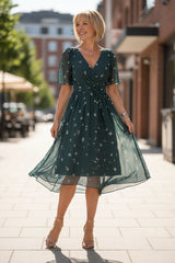 Wrap Midi Dress for Weddings & Special Occasions