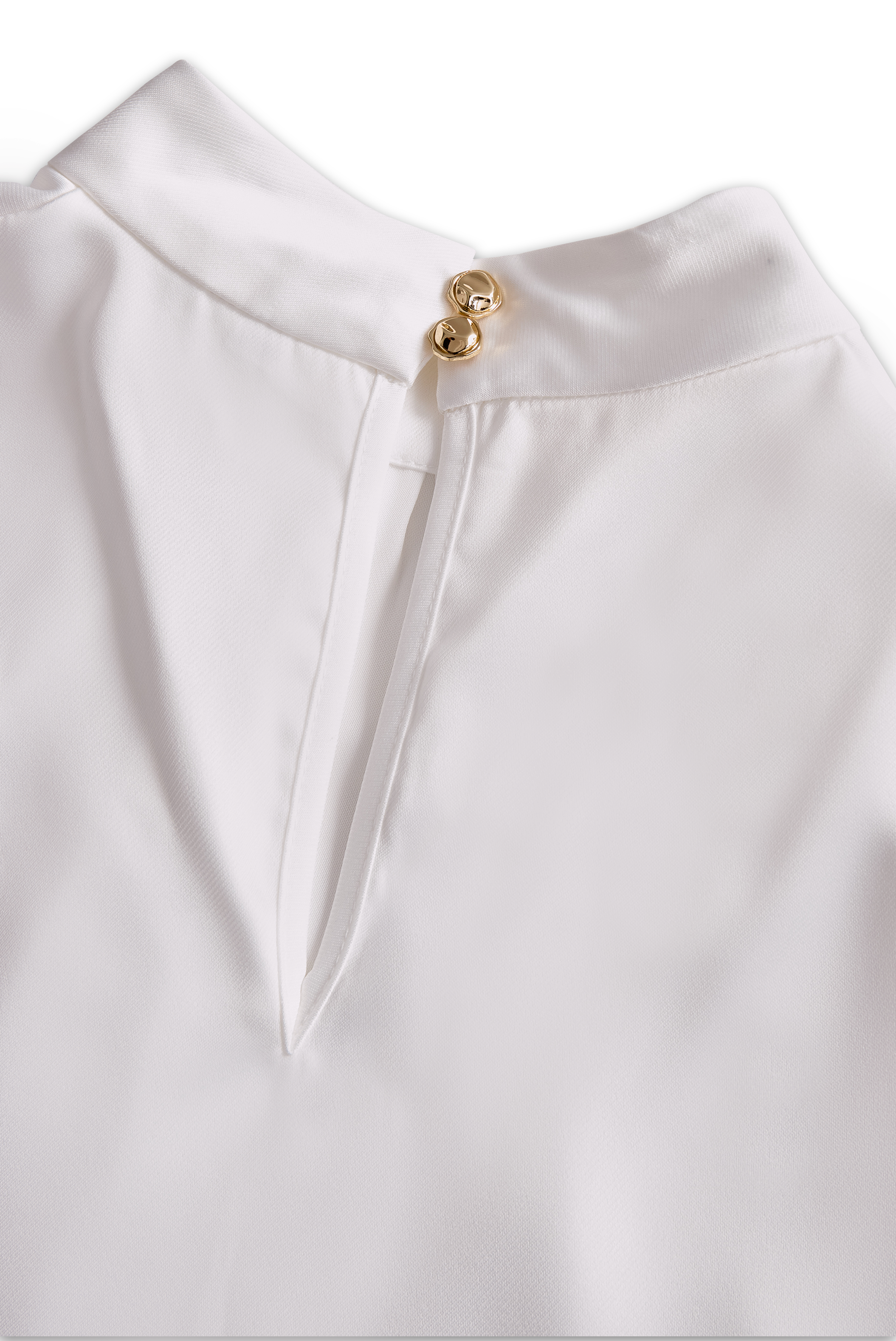 Sophisticated Pleated High-Neck Blouse