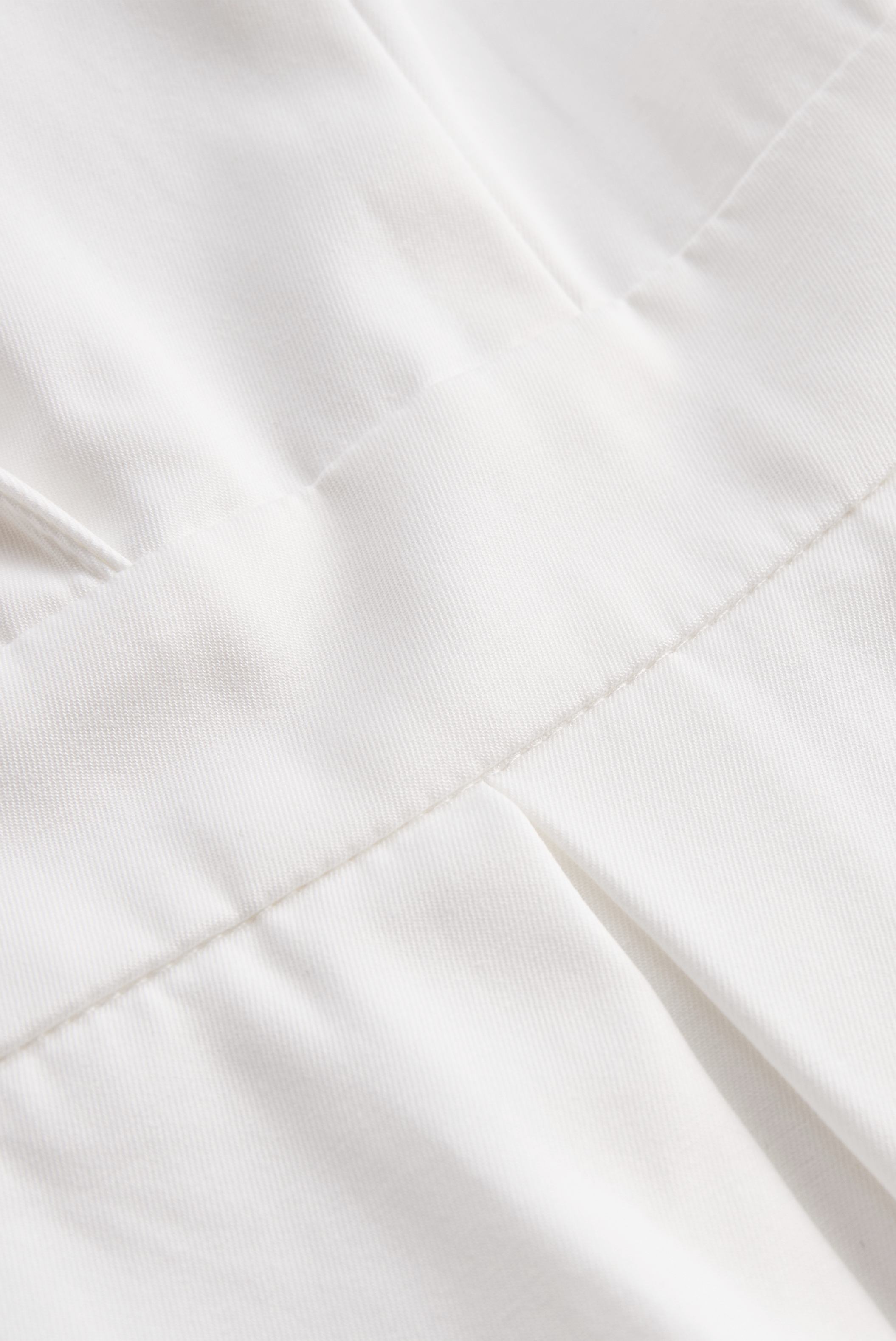 White Pleated Mini Shirt Dress