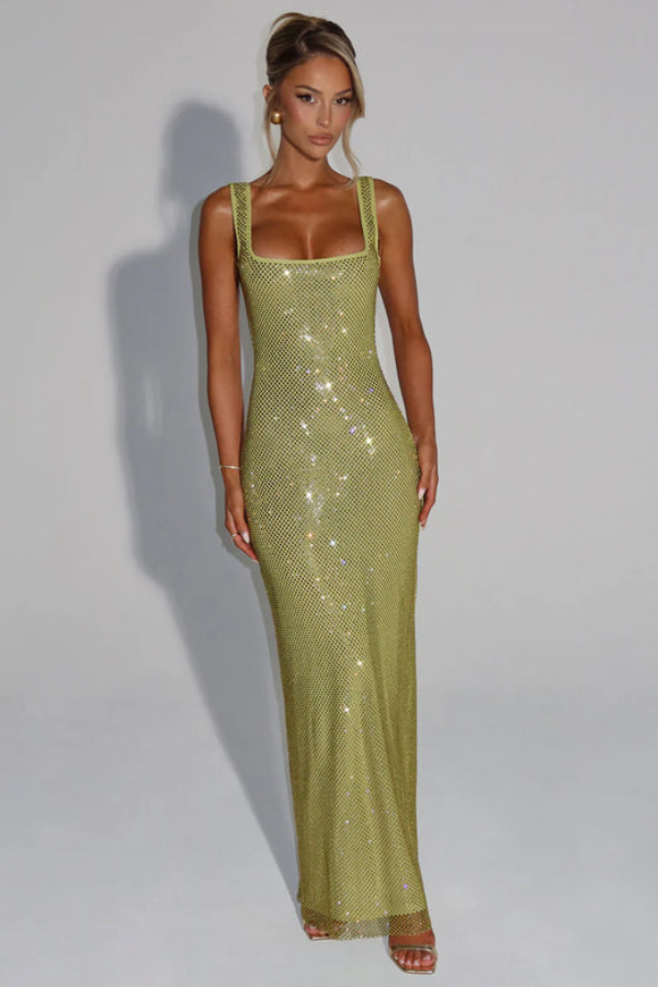 Elegant Embellished Evening Maxi Gown
