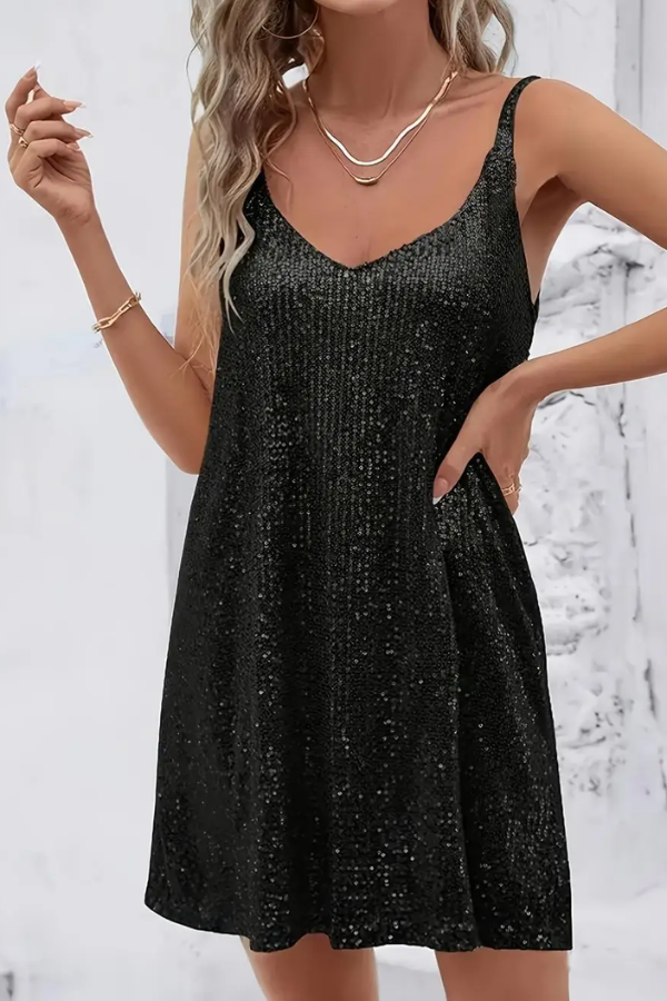 Gleaming Sequined Cocktail Dress