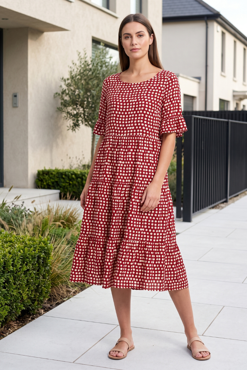 Relaxed Floral Midi Dress