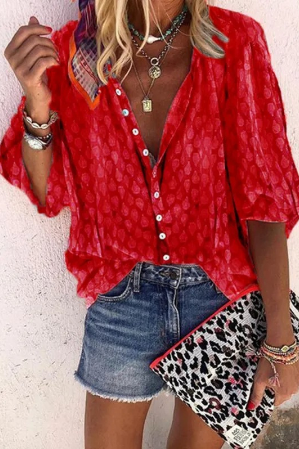 Chic Airy Button Blouse