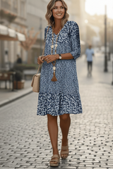 Polished Midi Dress Open Back