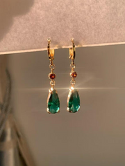 Green Crystal Earrings