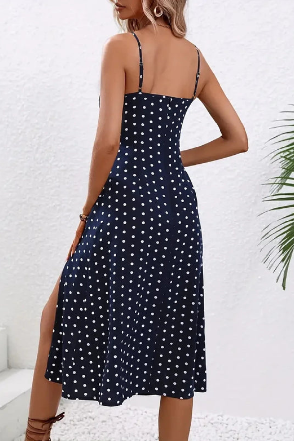 Elegant Pleated Halter Neck Midi Dresses