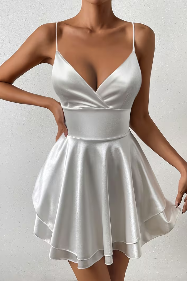 Graceful Swing Dress Open Back
