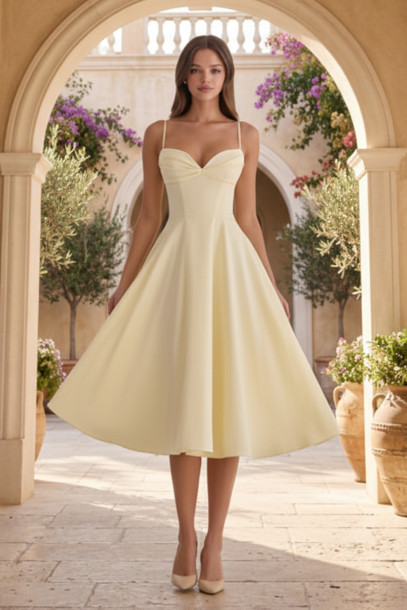 Enchanted Bloom Gathered Midi Dress