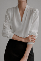 Refined Everyday Wrap Blouse