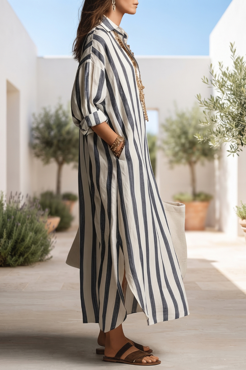 Striped Boho Maxi Dress