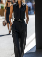 Sophisticated Sleeveless Tailored Jumpsuit