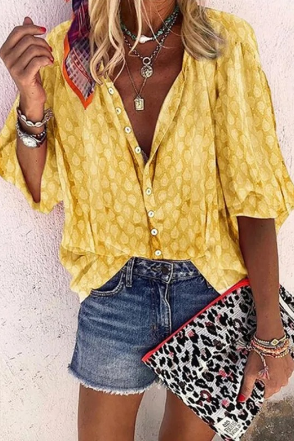 Chic Airy Button Blouse