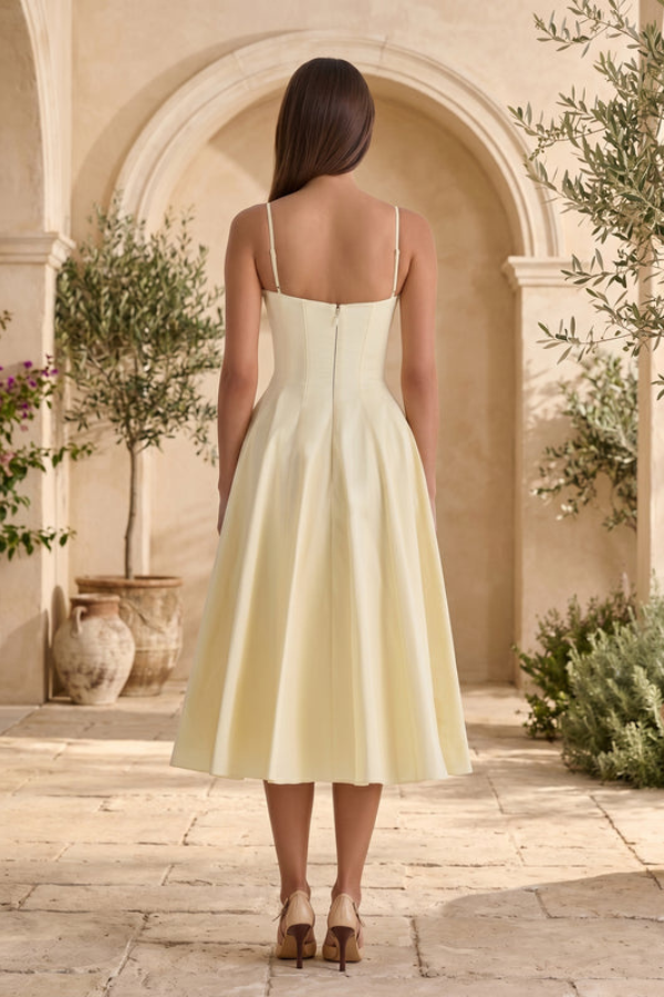 Enchanted Bloom Gathered Midi Dress