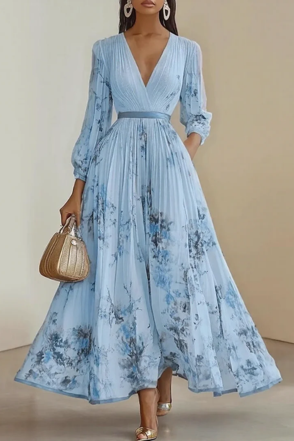 Floral Long Sleeve Maxi Dress