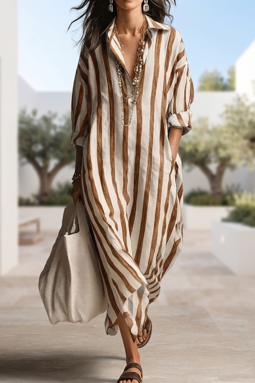 Striped Boho Maxi Dress