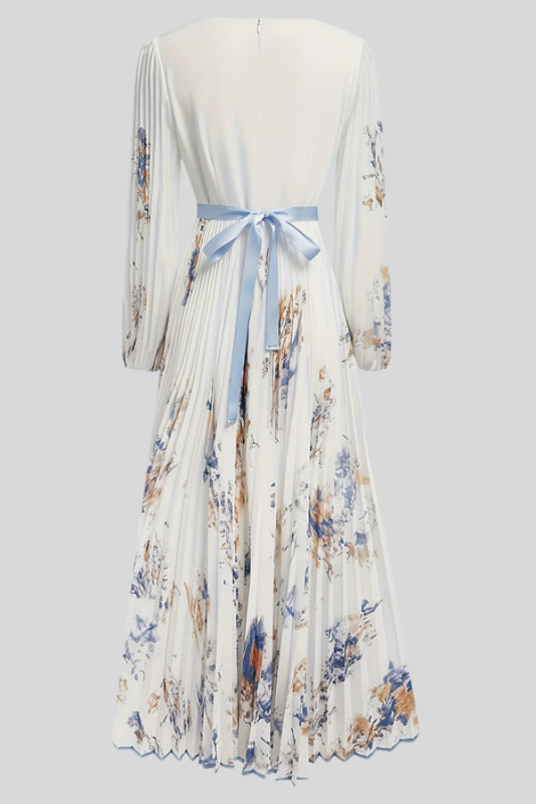 Bohemian Pleated Midi Dresses Romantic