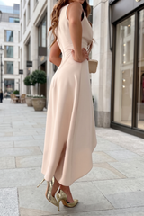Wrap Ruffle Hem Midi Dress