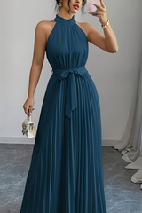 Graceful Pleated Midi Dresses Feminine