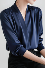 Refined Everyday Wrap Blouse