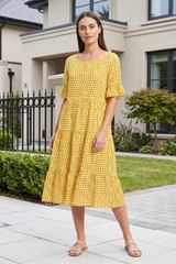 Relaxed Floral Midi Dress