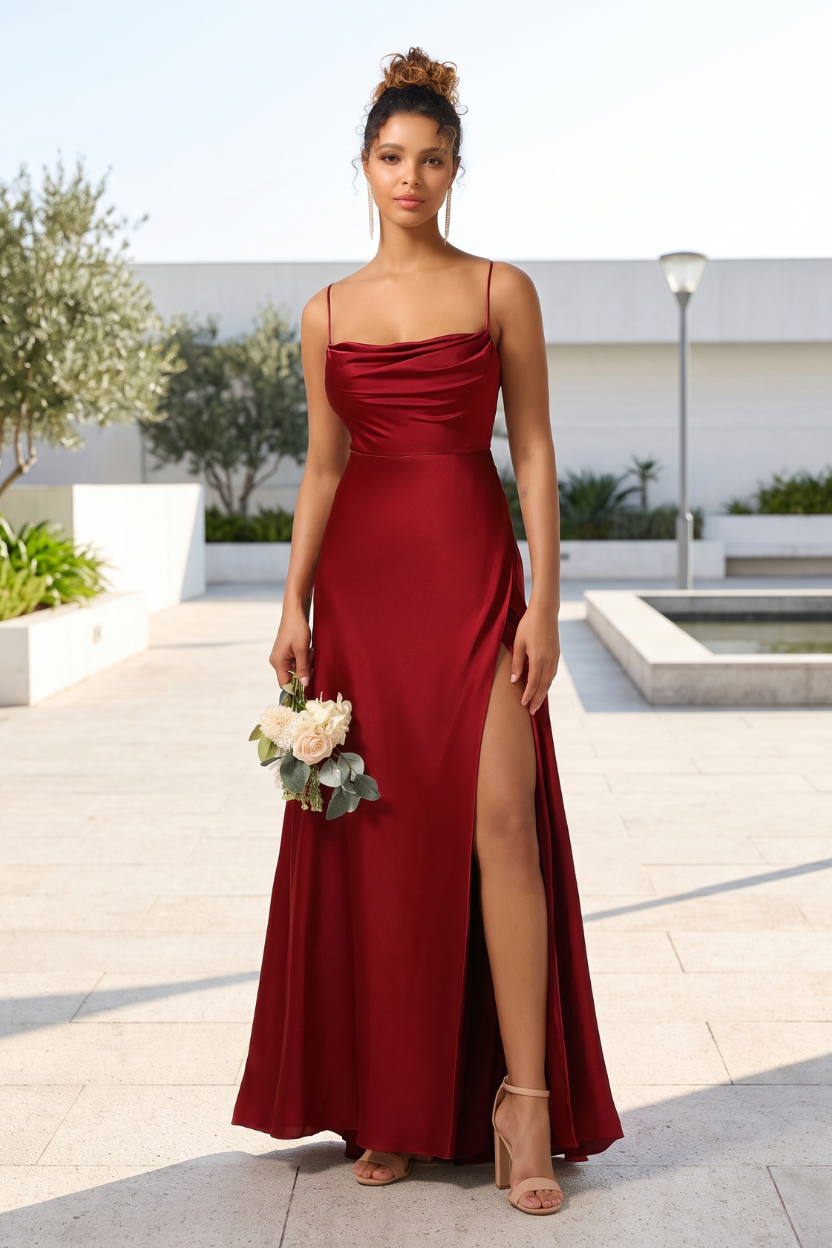 High Slit Strap Maxi Dress