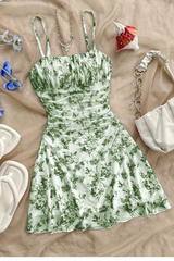 Floral Mini Dress Flared
