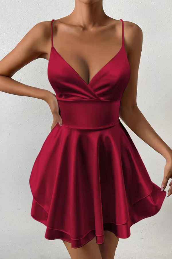 Graceful Swing Dress Open Back