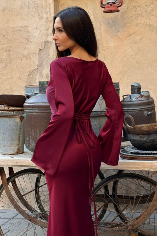 Elegant Long Sleeve Maxi Dress
