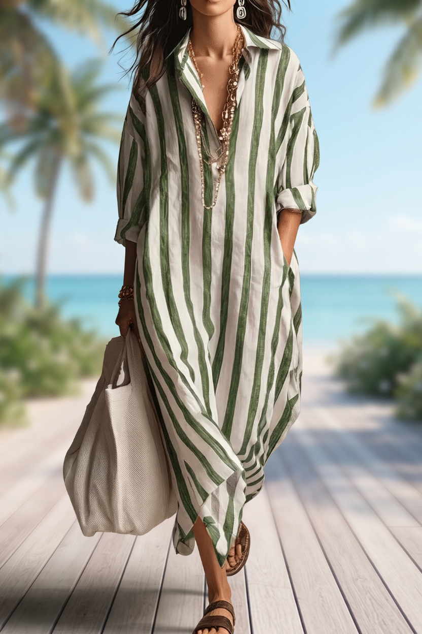 Striped Boho Maxi Dress